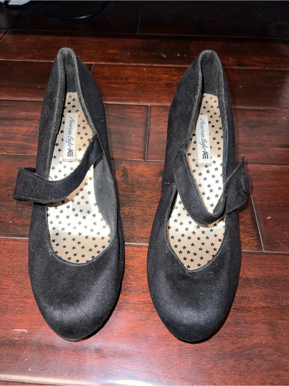American Eagle by Payless Black Mary Jane Heels Size: 7 1/2 W